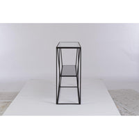 Consolle Vetro Nero Moderna da Interni 120x32 - KATHERINE