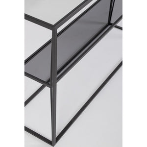 Consolle Vetro Nero Moderna da Interni 120x32 - KATHERINE