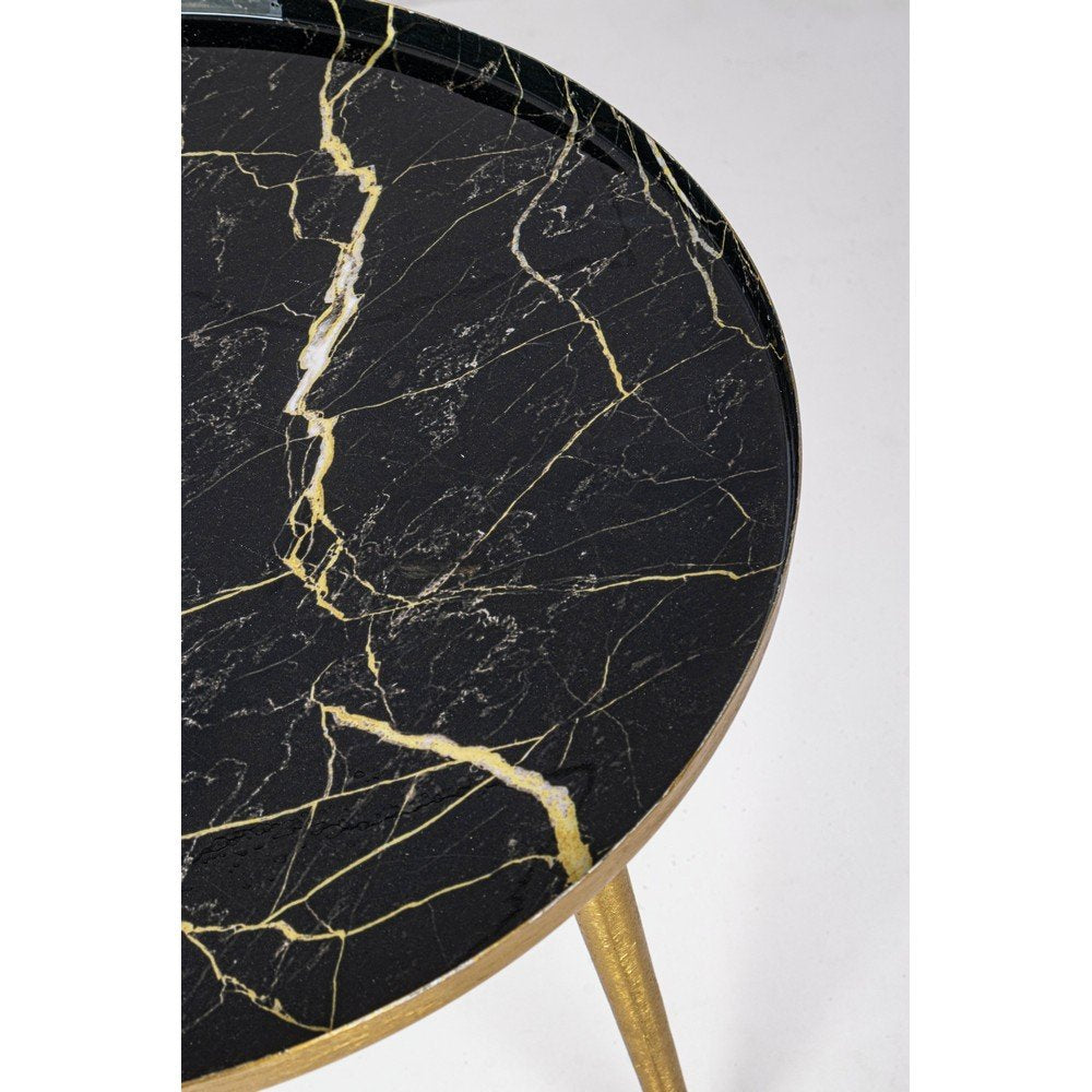 Tavolino Acciaio Multicolore Moderno da Interno 40 cm - KALEB