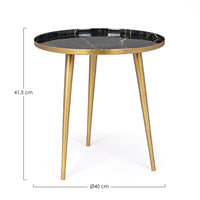 Tavolino Acciaio Multicolore Moderno da Interno 40 cm - KALEB