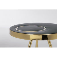 Tavolino Metallo Nero Moderno da Interno 40 cm - KALEB