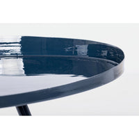 Tavolino Acciaio Blu Moderno da Interno 46.5 cm - KALEB