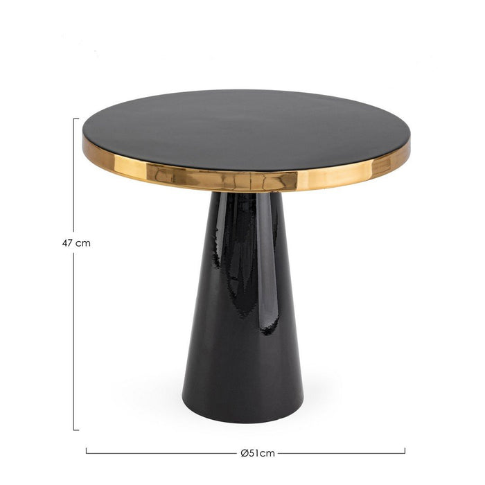 Tavolino Nero Moderno da Interno 51 cm - KALEB