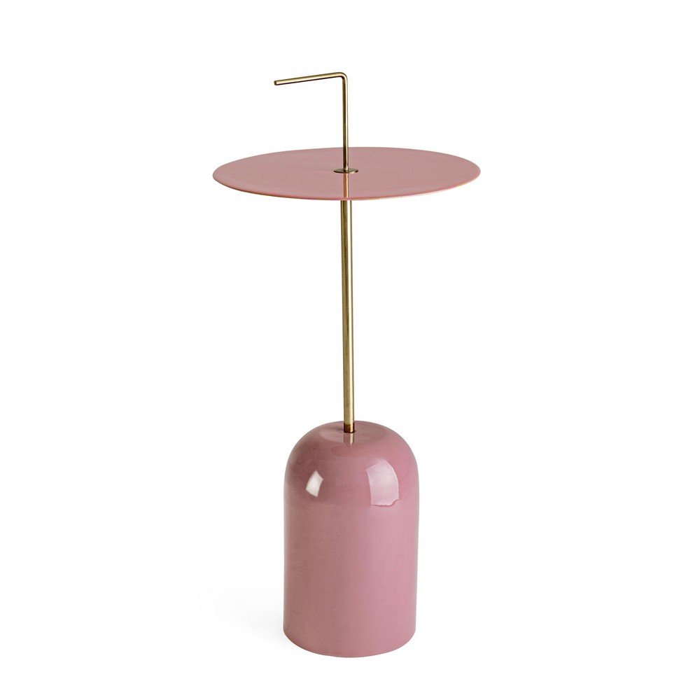 Tavolino Acciaio Rosa Moderno da Interni 30 cm - KALEB Colore: Rosa