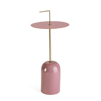 Tavolino Acciaio Rosa Moderno da Interni 30 cm - KALEB Colore: Rosa