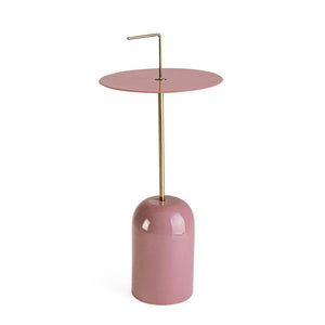 Tavolino Acciaio Rosa Moderno da Interni 30 cm - KALEB Colore: Rosa