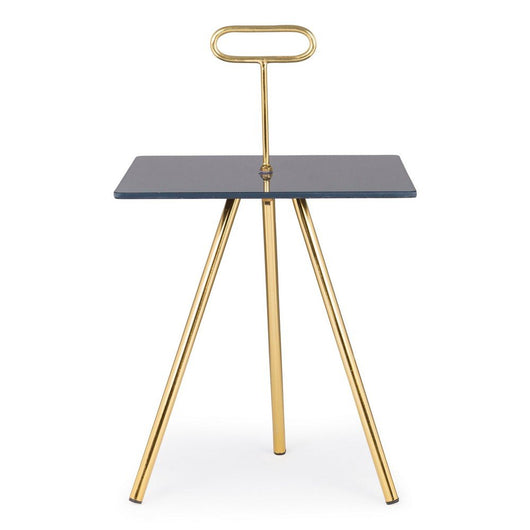 Tavolino in Vetro Grigio Moderno da Interno 40x40 - KALEB