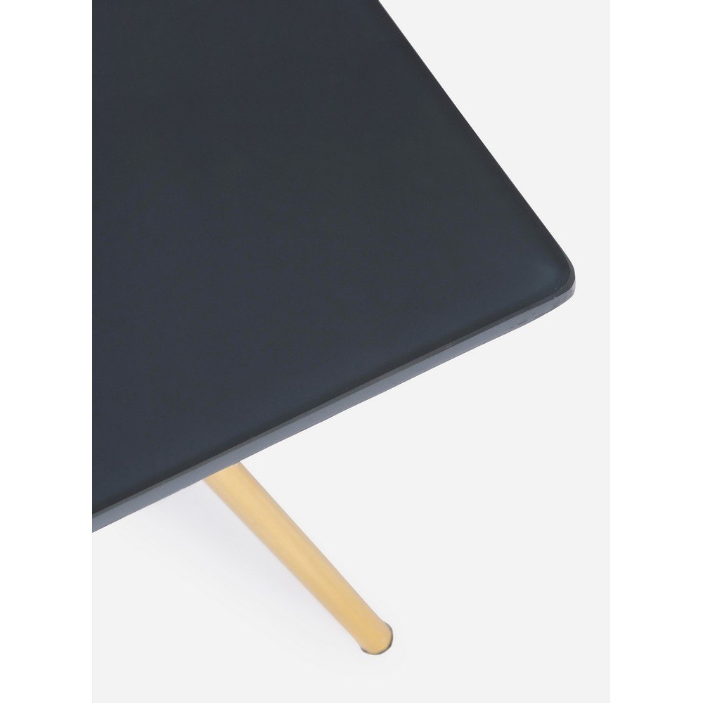 Tavolino in Vetro Grigio Moderno da Interno 40x40 - KALEB