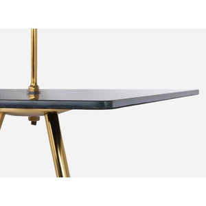 Tavolino in Vetro Grigio Moderno da Interno 40x40 - KALEB