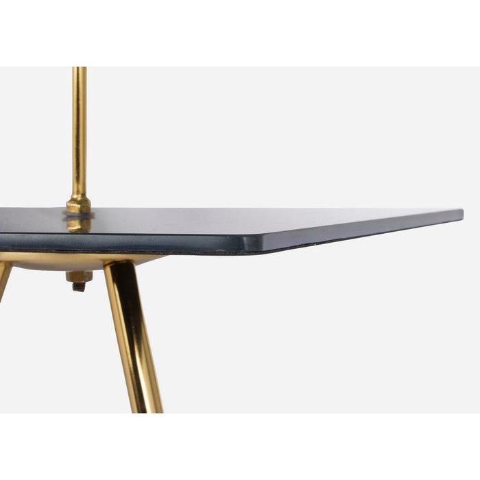 Tavolino in Vetro Grigio Moderno da Interno 40x40 - KALEB