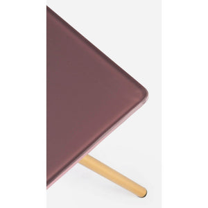Tavolino Vetro Marrone Moderno da Interno 35x35 cm - KALEB