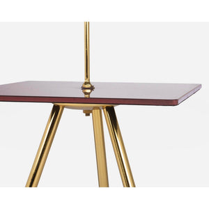 Tavolino Vetro Marrone Moderno da Interno 35x35 cm - KALEB