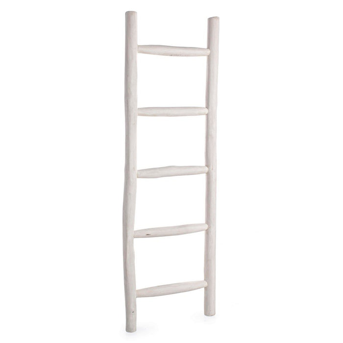 Scala Decorativa in Teak Bianco Rustica da Interno - KAI