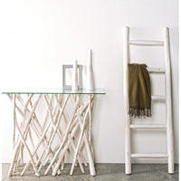 Scala Decorativa in Teak Bianco Rustica da Interno - KAI