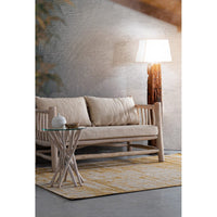 Tavolino in Teak Trasparente Stile Naturale 40 cm - KAI