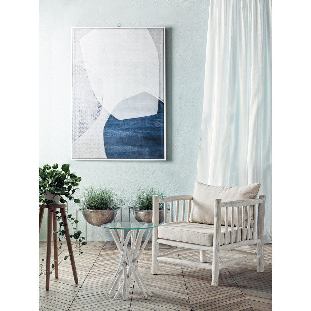 Tavolino in Teak Trasparente Stile Naturale 40 cm - KAI