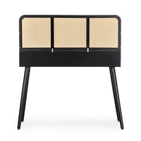 Consolle 2 Cassetti Legno Nero Stile Moderno da Interno - JOSIE