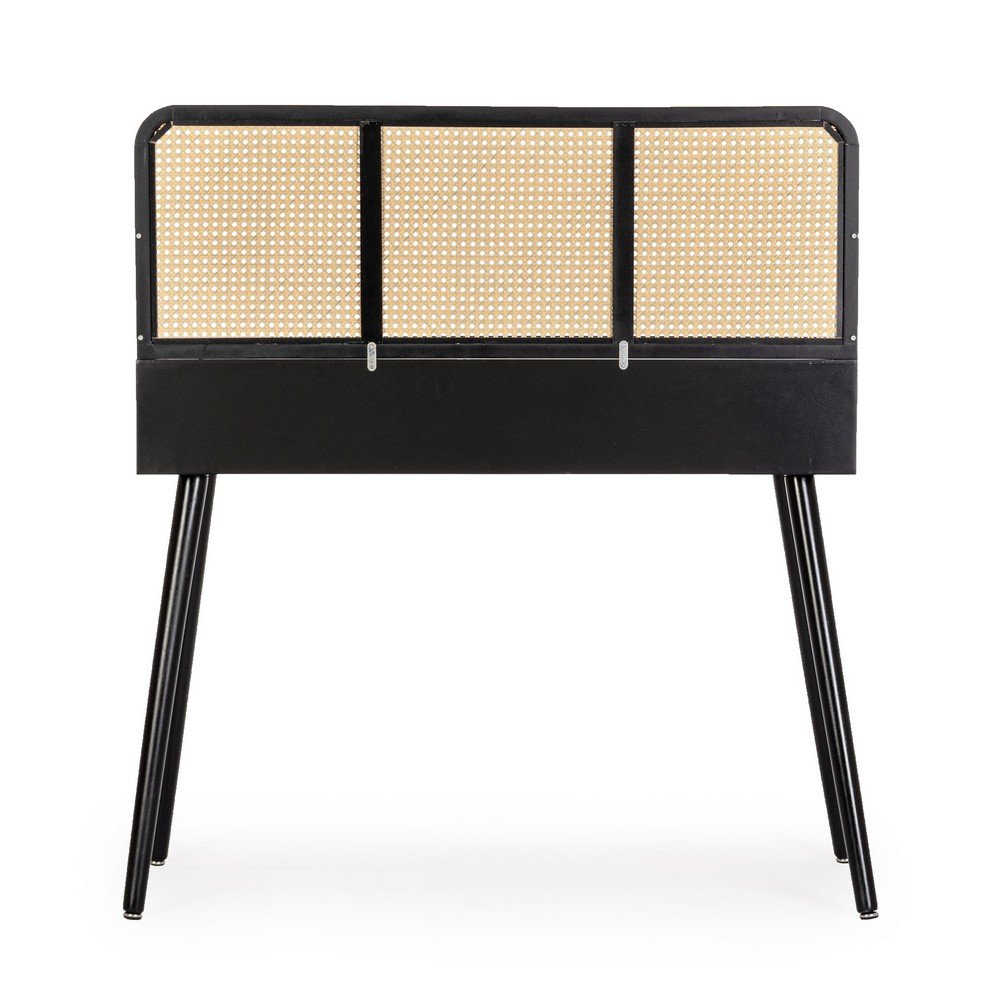 Consolle 2 Cassetti Legno Nero Stile Moderno da Interno - JOSIE