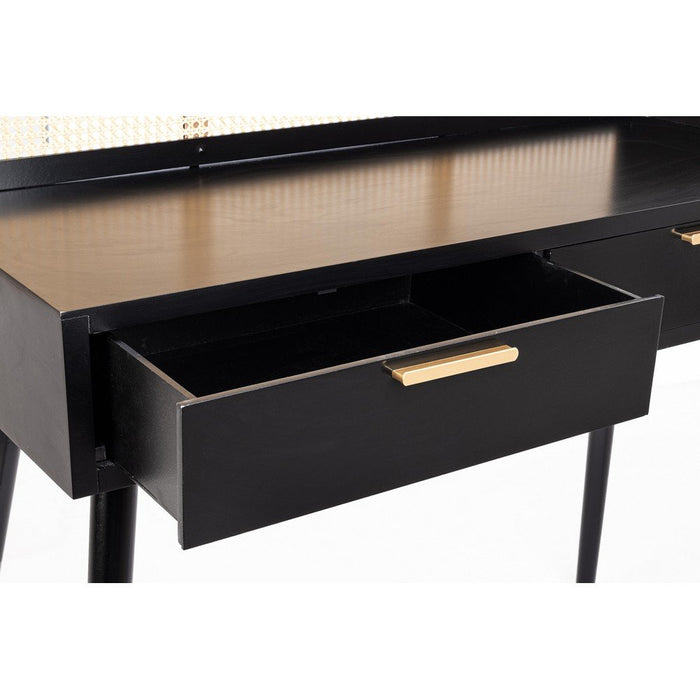 Consolle 2 Cassetti Legno Nero Stile Moderno da Interno - JOSIE