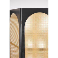 Paravento Legno Nero Stile Boho da Interno 150x180 cm - JOSIE