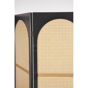 Paravento Legno Nero Stile Boho da Interno 150x180 cm - JOSIE