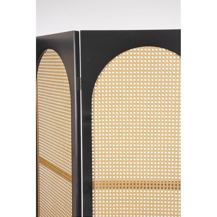 Paravento Legno Nero Stile Boho da Interno 150x180 cm - JOSIE