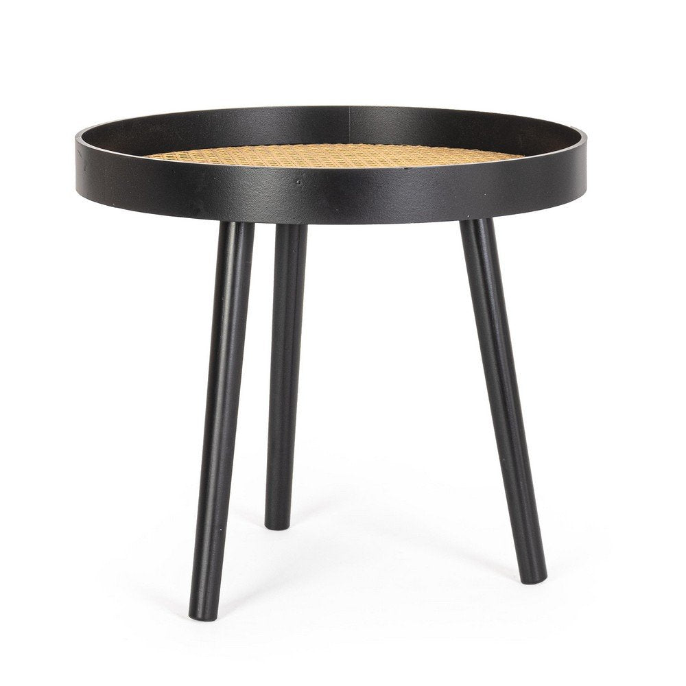 Tavolino Legno Nero Moderno da Interno 50 cm - JOSIE