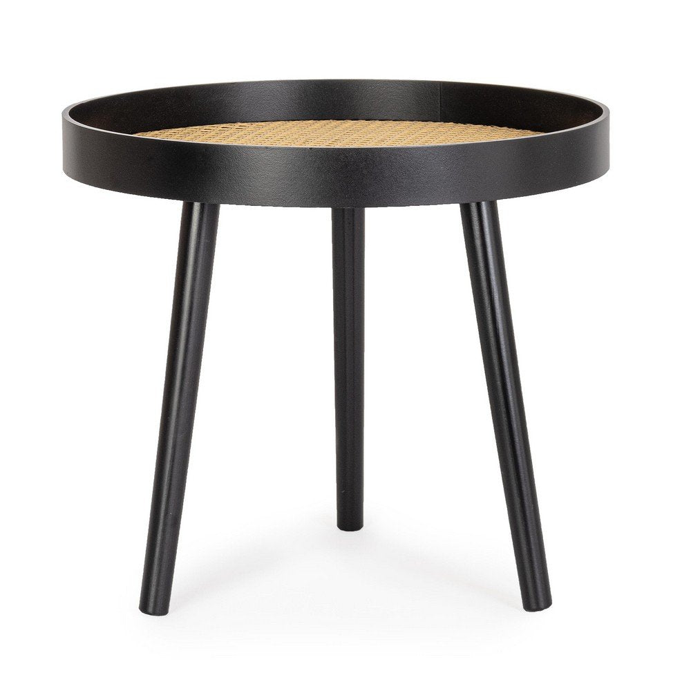 Tavolino Legno Nero Moderno da Interno 50 cm - JOSIE