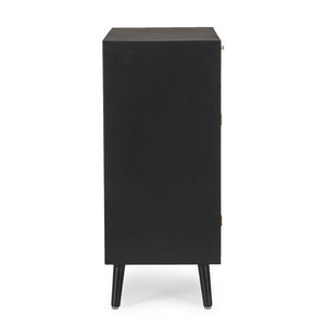 Credenza Legno Nero Boho da Interno - JOSIE
