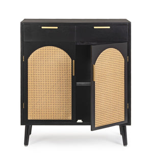 Credenza Legno Nero Boho da Interno - JOSIE