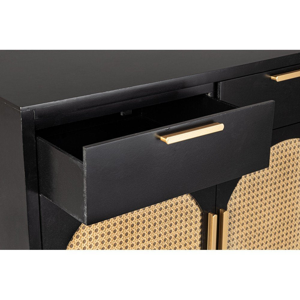 Credenza Legno Nero Boho da Interno - JOSIE