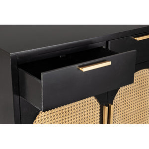 Credenza Legno Nero Boho da Interno - JOSIE