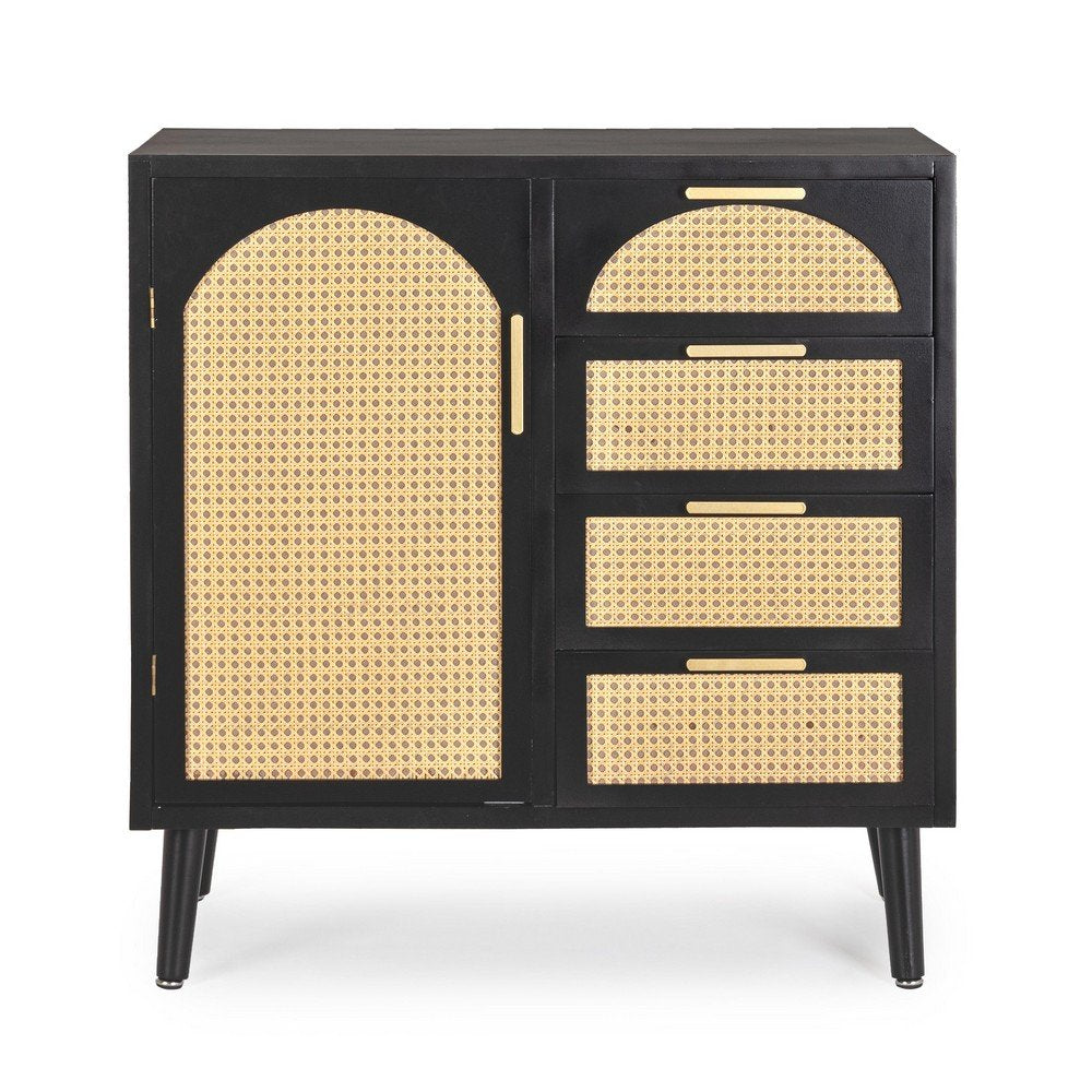 Credenza Legno Nero Boho da Interno - JOSIE