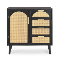 Credenza Legno Nero Boho da Interno - JOSIE