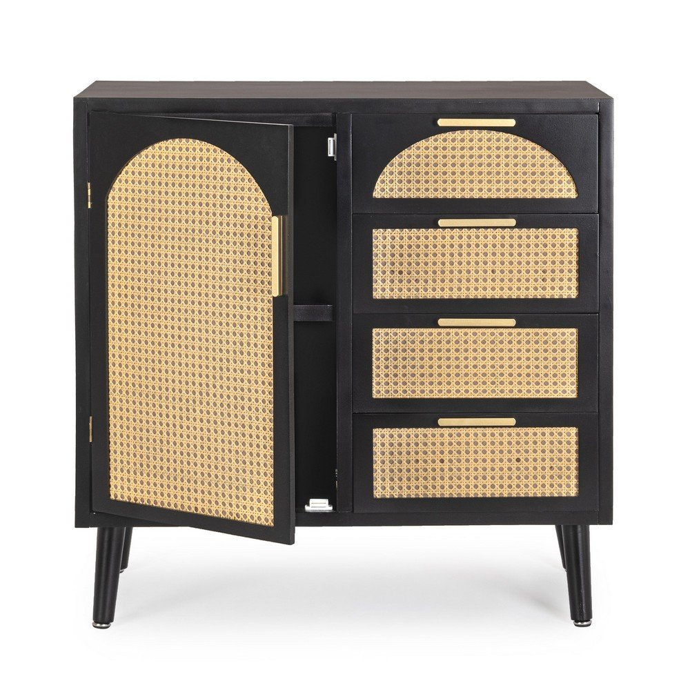 Credenza Legno Nero Boho da Interno - JOSIE