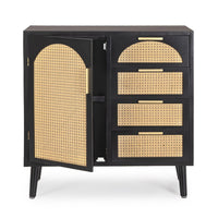Credenza Legno Nero Boho da Interno - JOSIE