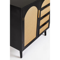 Credenza Legno Nero Boho da Interno - JOSIE