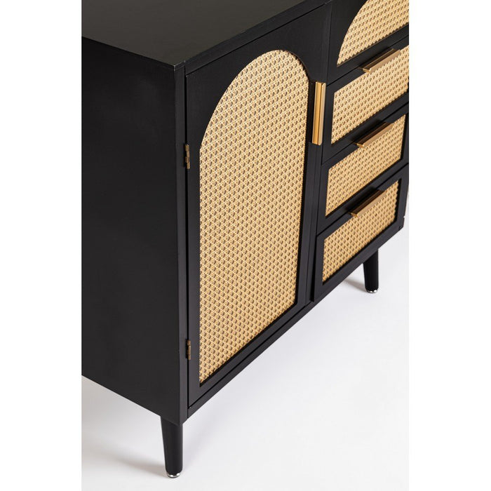 Credenza Legno Nero Boho da Interno - JOSIE