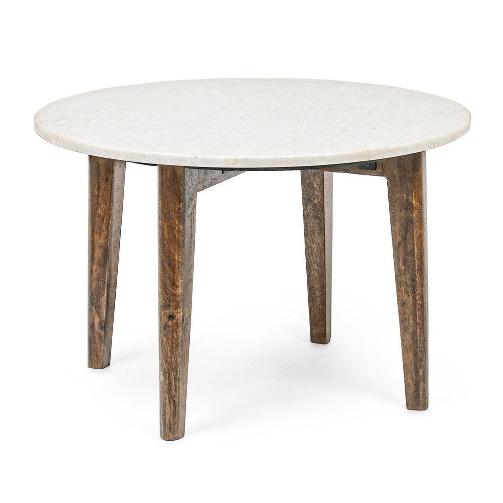 Tavolino Marmo Bianco Moderno da Interno 60 cm - JAXON