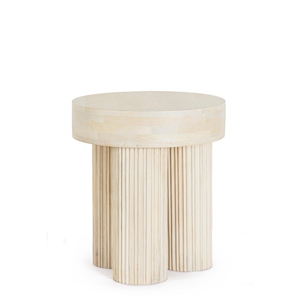 Tavolino Legno Marrone Rustico da Interno 45 cm - JASPER Colore: Naturale