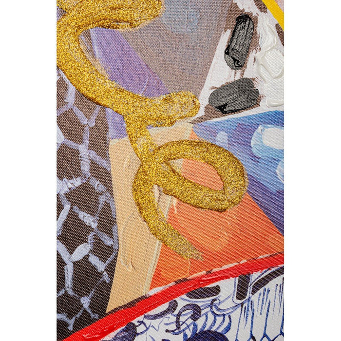 Dipinto Multicolore Moderno da Parete 90x120 cm - JAMAL