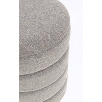 Pouf Contenitore Bouclé Grigio Moderno da Interno - JACKSON