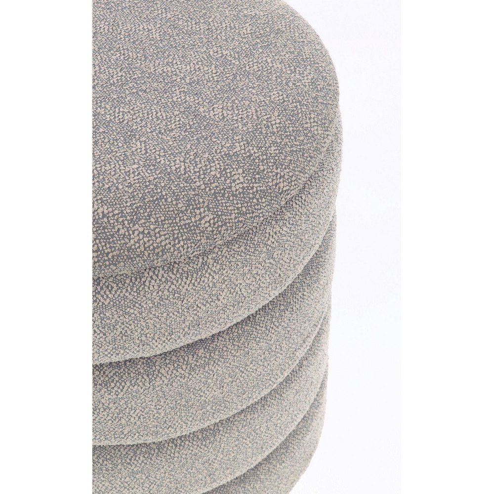 Pouf Contenitore Bouclé Grigio Moderno da Interno - JACKSON