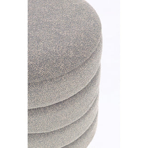 Pouf Contenitore Bouclé Grigio Moderno da Interno - JACKSON