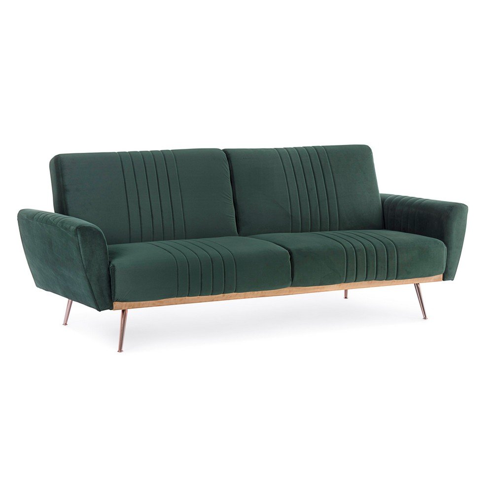 Divano Letto Velluto Verde Moderno da Interno - JACK