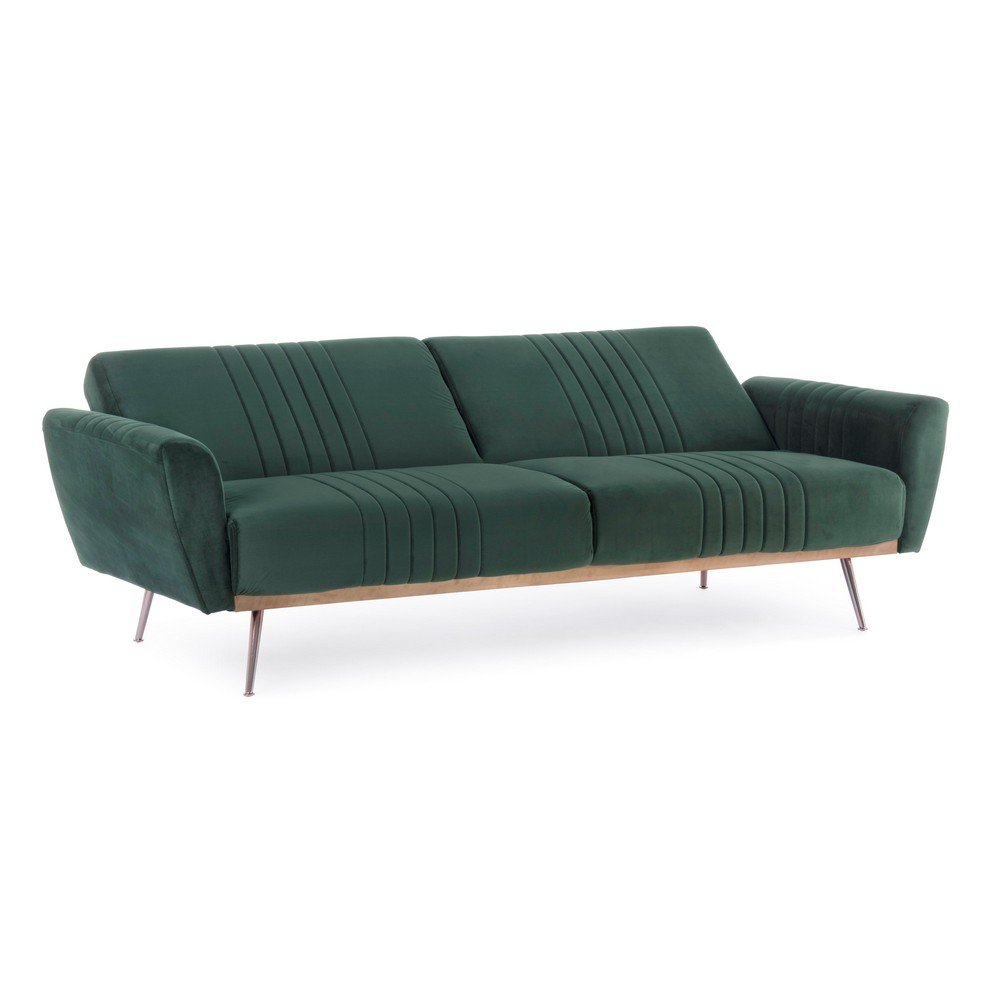 Divano Letto Velluto Verde Moderno da Interno - JACK