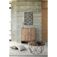 Tavolino in Teak Marrone Industriale da Interno 80 cm - IVY