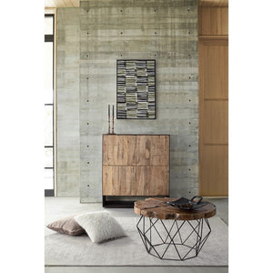 Tavolino in Teak Marrone Industriale da Interno 80 cm - IVY