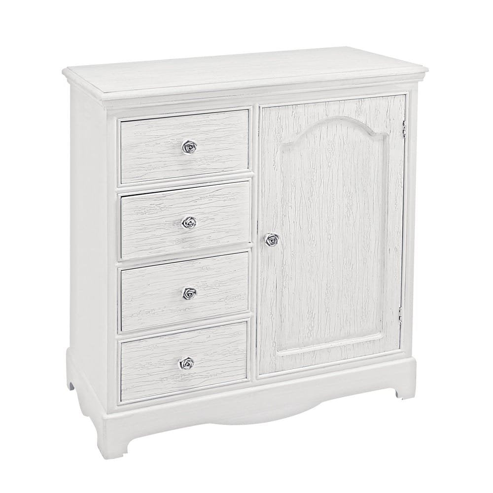 Credenza MDF Impiallacciato Bianca Rustica da Interno - IVORY