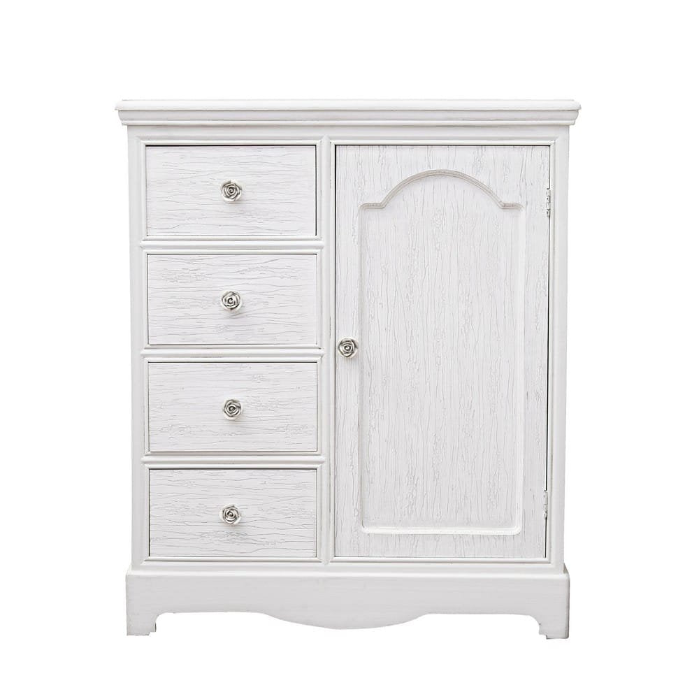 Credenza MDF Impiallacciato Bianca Rustica da Interno - IVORY